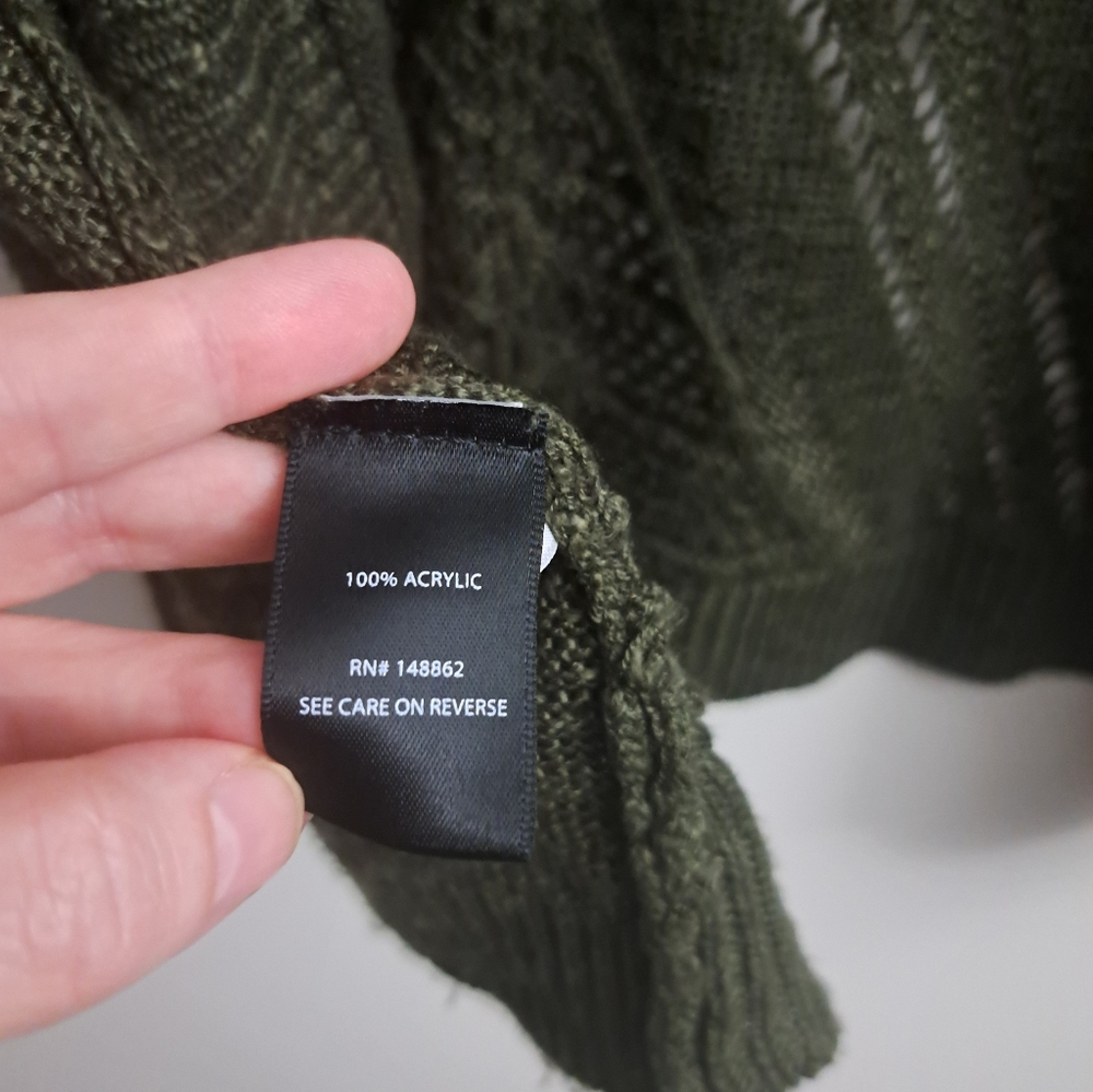 Torrid Olive Green Open Front Short Sleeve Cardigan - Picture 7 of 8